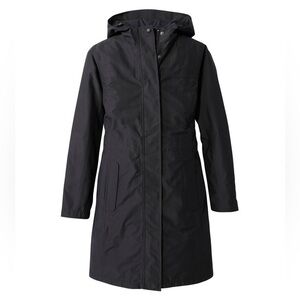 L.L. Bean Women's Black Hooded Trench Coat